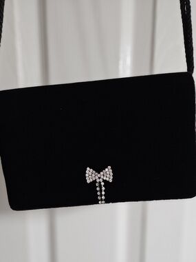 Carolyne Barton Black Velvet Small Evening Bag